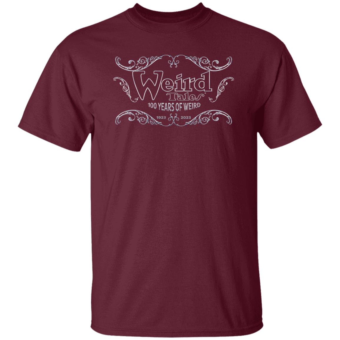 Weird Tales Logo "100 Years of Weird" Silver T-Shirt
