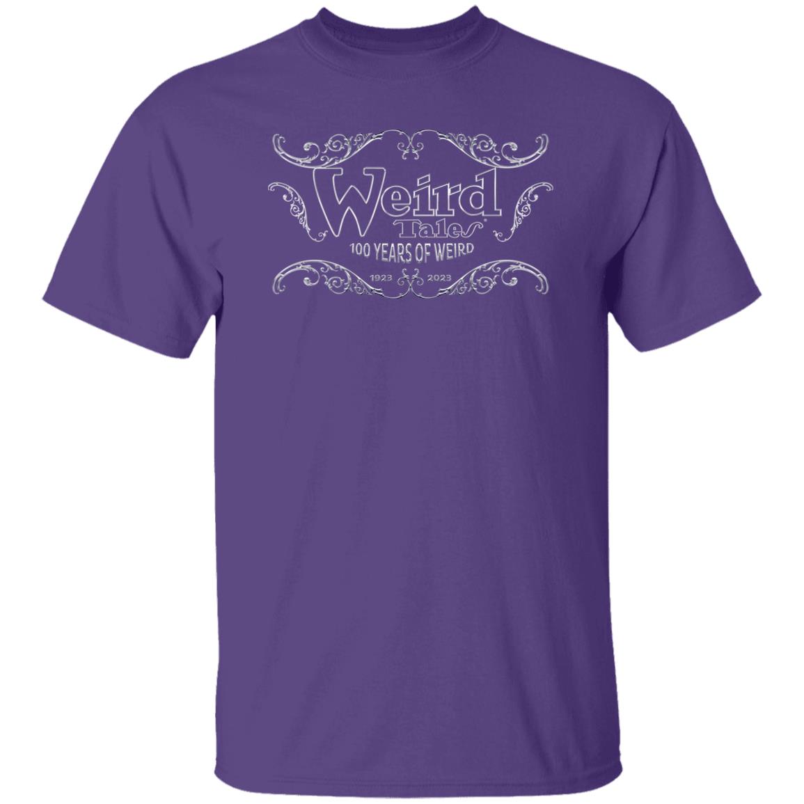 Weird Tales Logo "100 Years of Weird" Silver T-Shirt