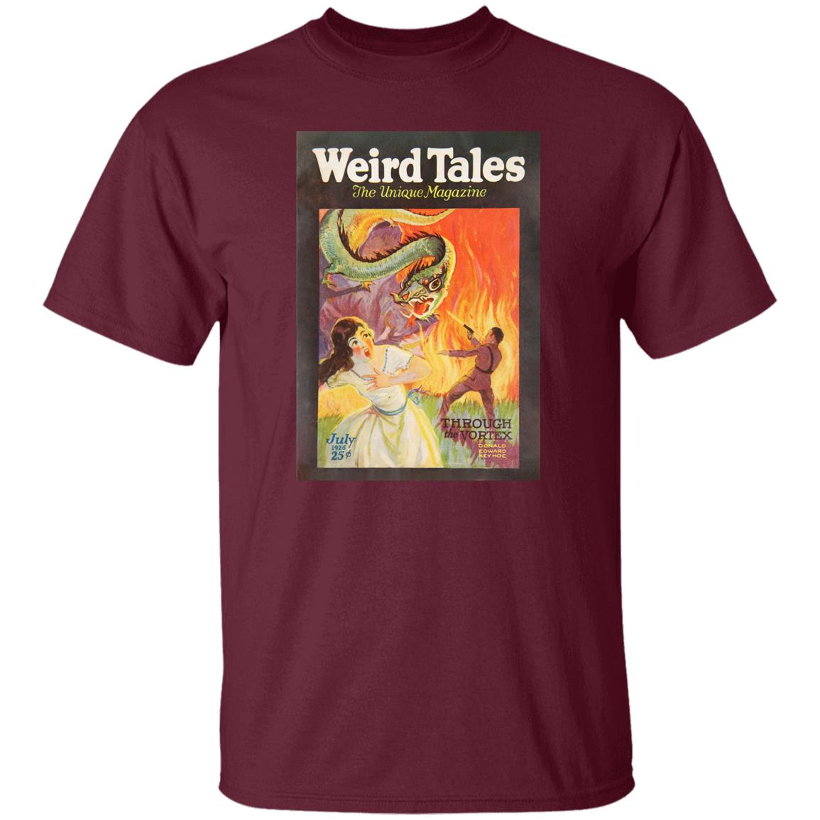 Weird Tales Cover Art July 1926 "Through the Vortex" T-Shirt