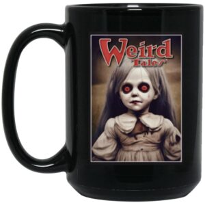 Weird Tales Creepy Doll Series Mildred 15 oz. Black Mug