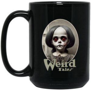 Weird Tales Creepy Doll Series Amelia 15 oz. Black Mug