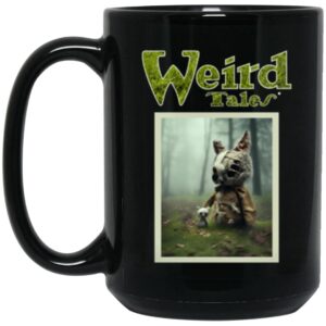 Weird Tales Creepy Doll Series Decaying Stuffed Bunny 15 oz. Black Mug