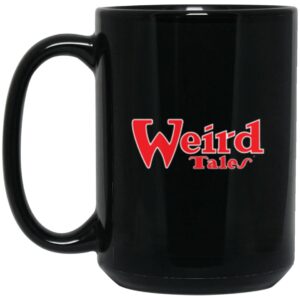 Weird Tales Logo Red-White 15 oz. Black Mug