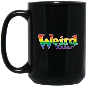 Weird Tales Logo Pride 15 oz. Black Mug