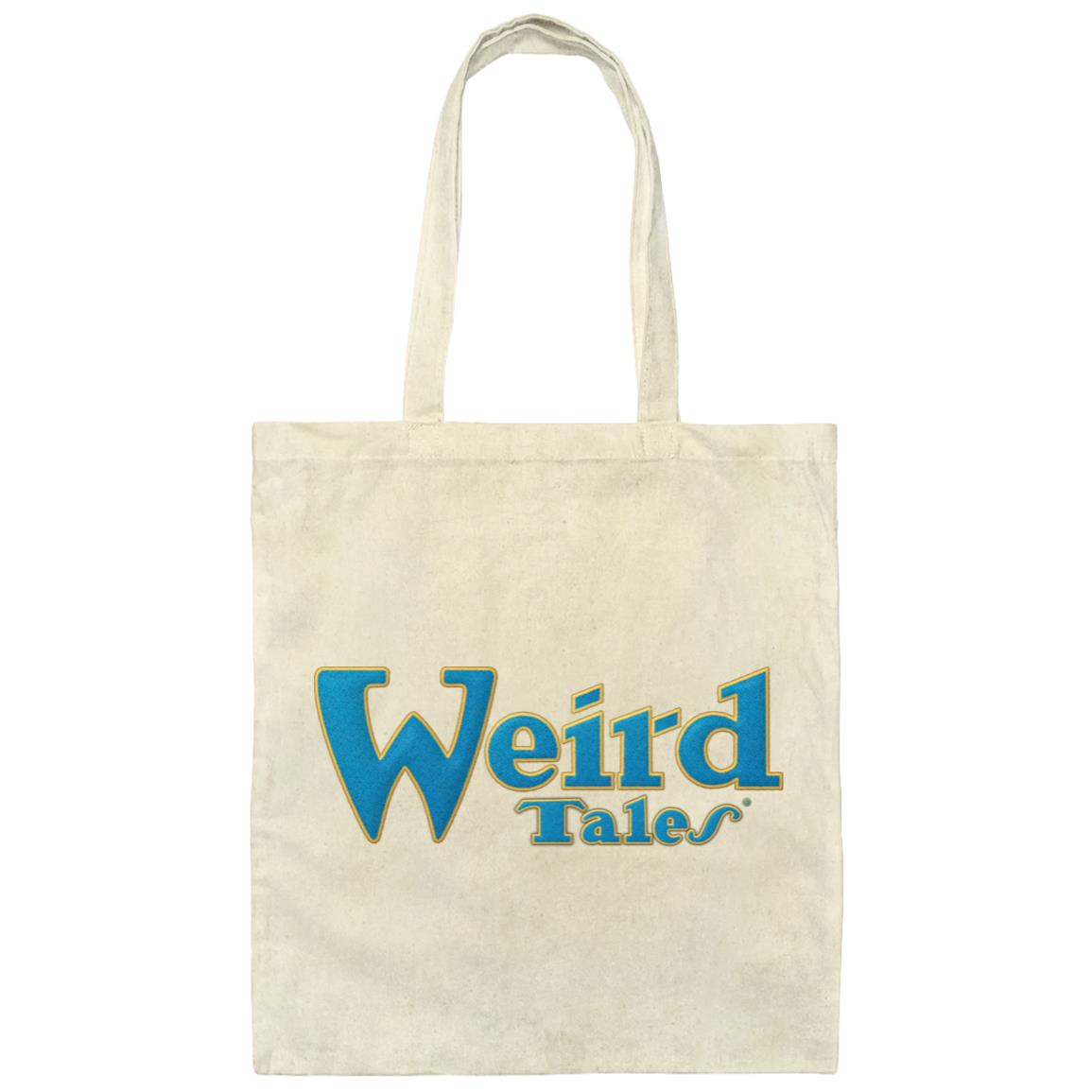 Weird Tales Logo Blue-Gold Canvas Tote Bag