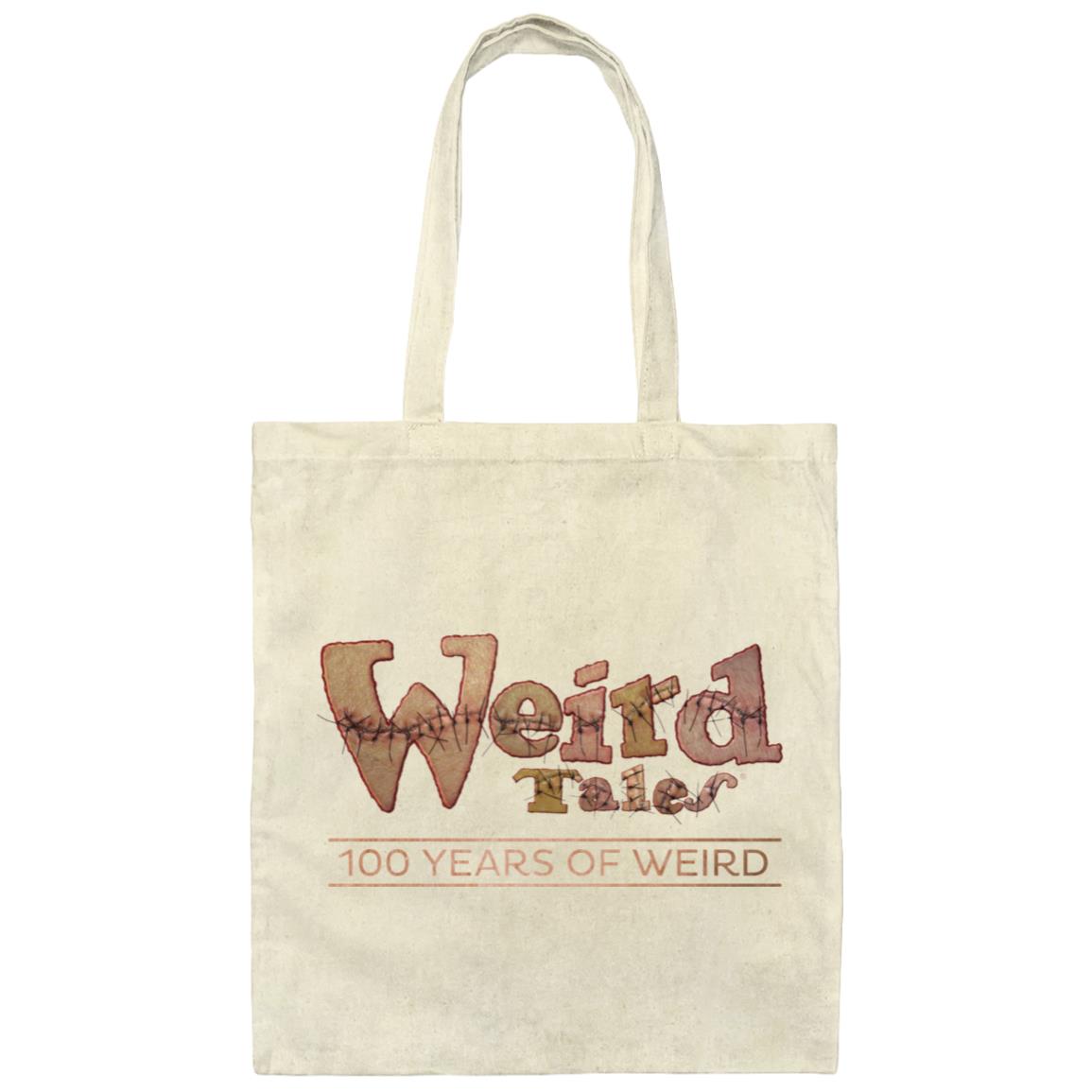 Weird Tales Logo Sewn Skin Canvas Tote Bag