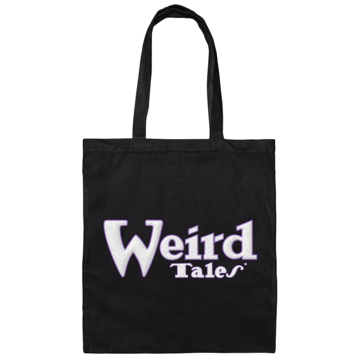 Weird Tales Logo White-Lavender Canvas Tote Bag