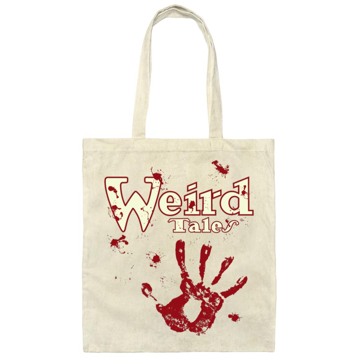 Weird Tales Bloody Handprint Logo Canvas Tote Bag