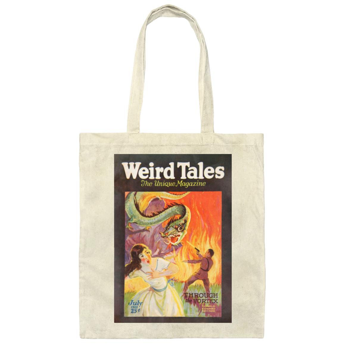Weird Tales Cover "Through the Vortex" July 1926 Canvas Tote Bag