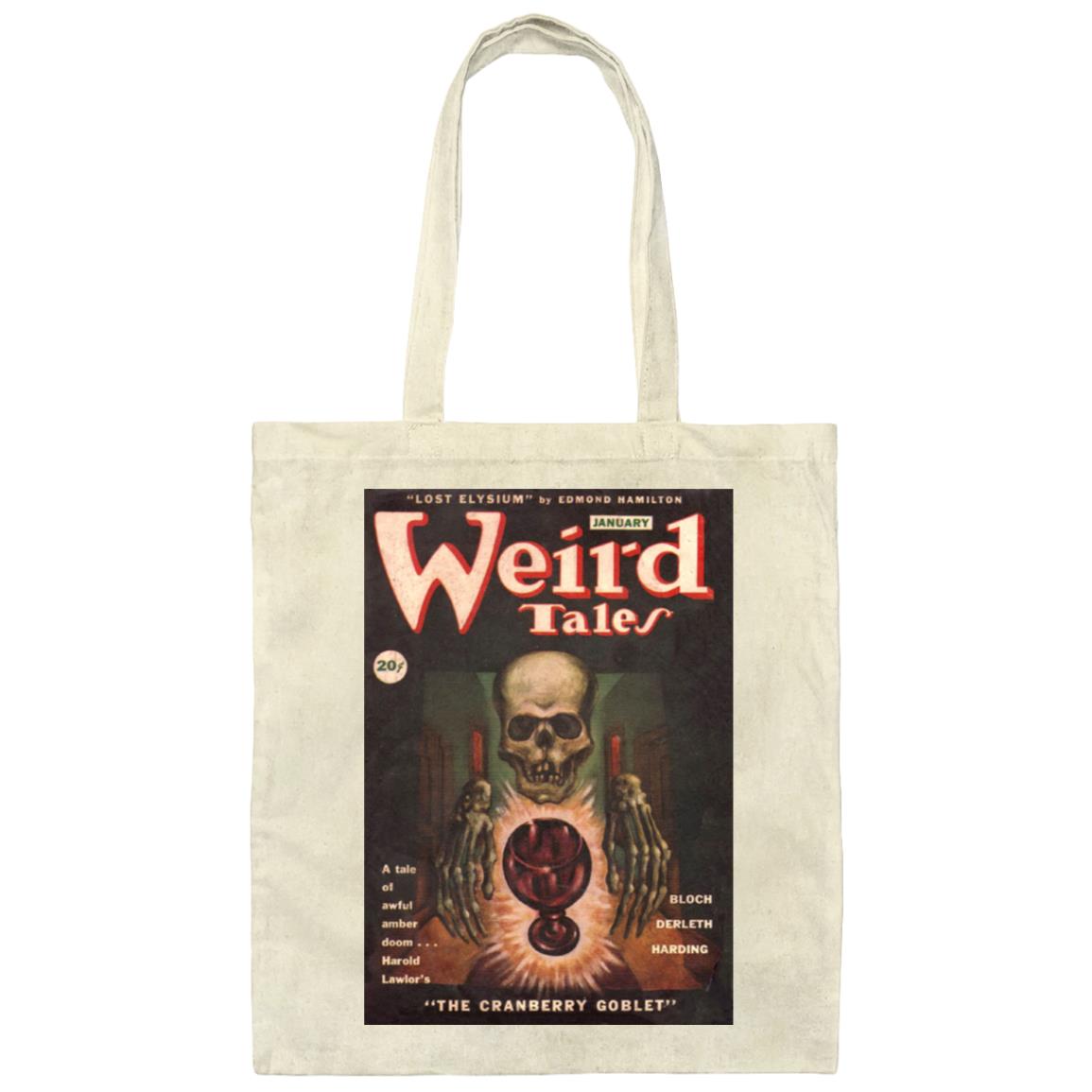 Weird Tales Cover "The Cranberry Goblet" January 1946 Canadian Canvas Tote Bag