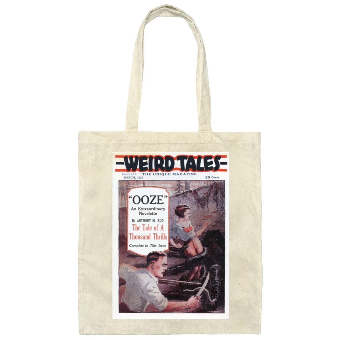Weird Tales Cover "Ooze" March 1923 Canvas Tote Bag