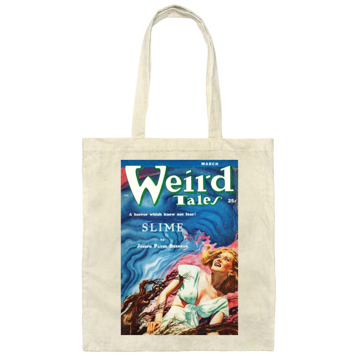 Weird Tales Cover "Slime" March 1953 Canvas Tote Bag