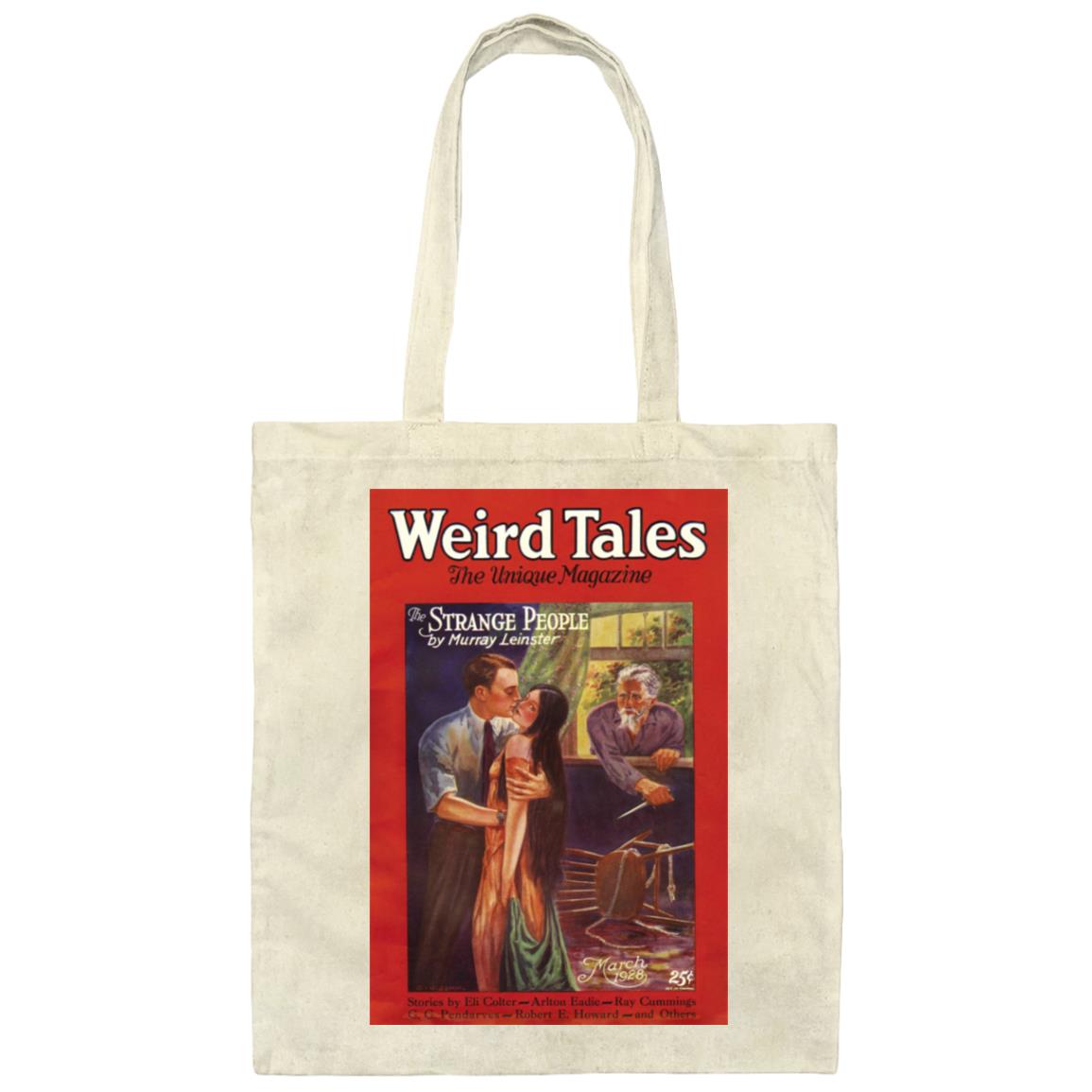 Weird Tales Cover "The Strange People" March 1928 Canvas Tote Bag