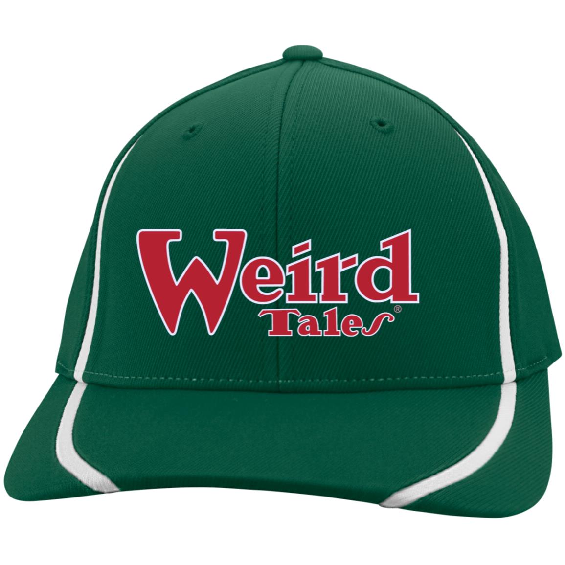 Weird Tales Logo Red-White Embroidered Flexfit Colorblock Cap