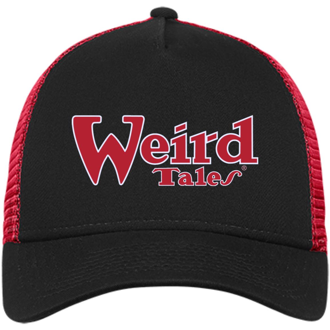 Weird Tales Logo Red-White Embroidered Snapback Trucker Cap