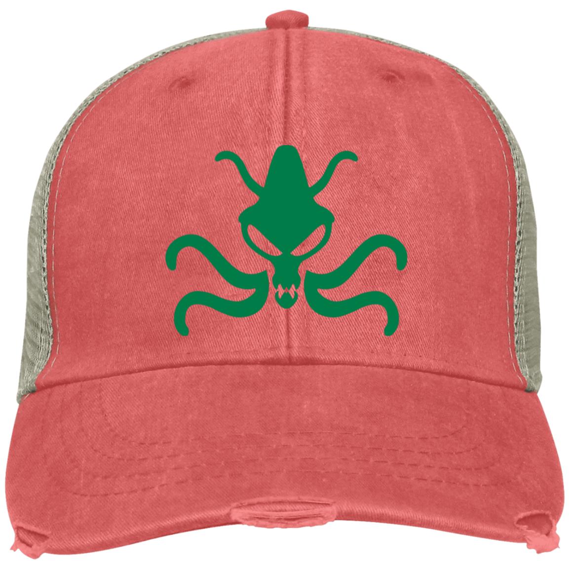 Weird Tales Squid Green Embroidered Ollie Cap